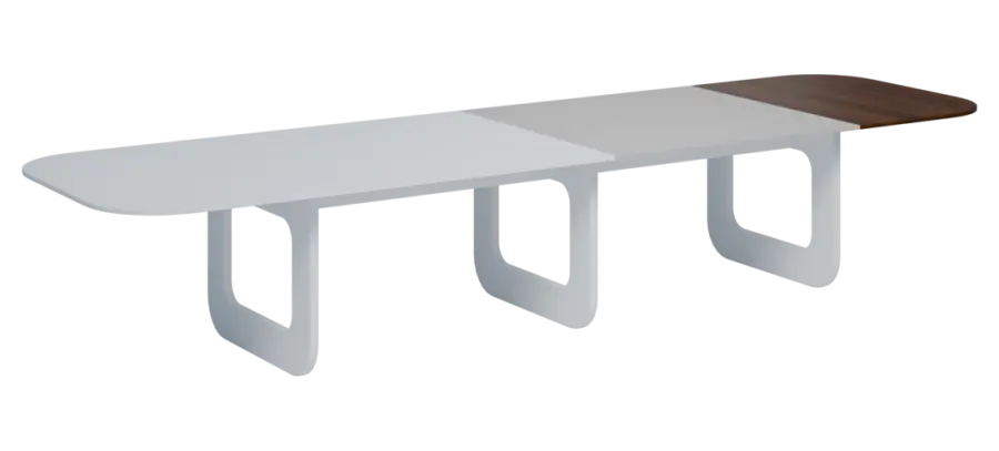 RGM 420 stůl jednací, deska 18 mm, široký 4200 mm, ořechová